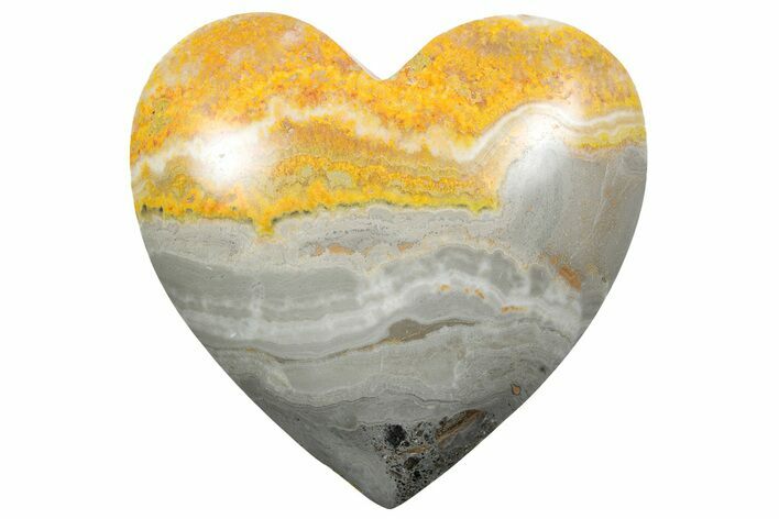 Polished Bumblebee Jasper Heart - Indonesia #210538